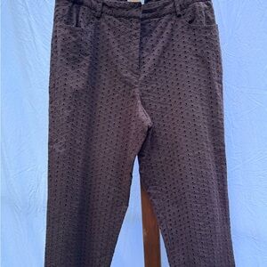 Talbots Brown Chinos Straight-Leg Classic size 16